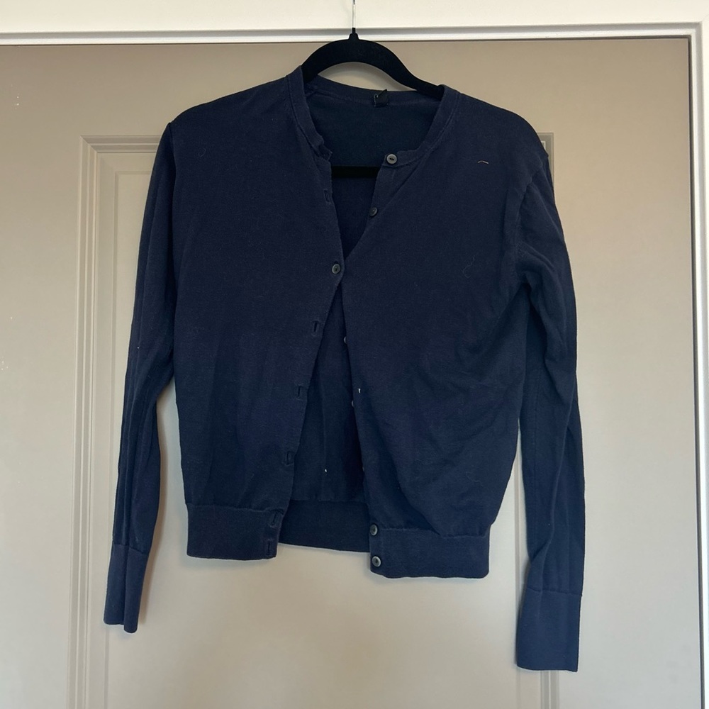 Blue cardigan